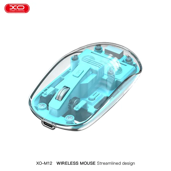 Chuột Wireless XO M12 - Thiết kế trong suốt, DPI cao, sạc pin tiện lợi.