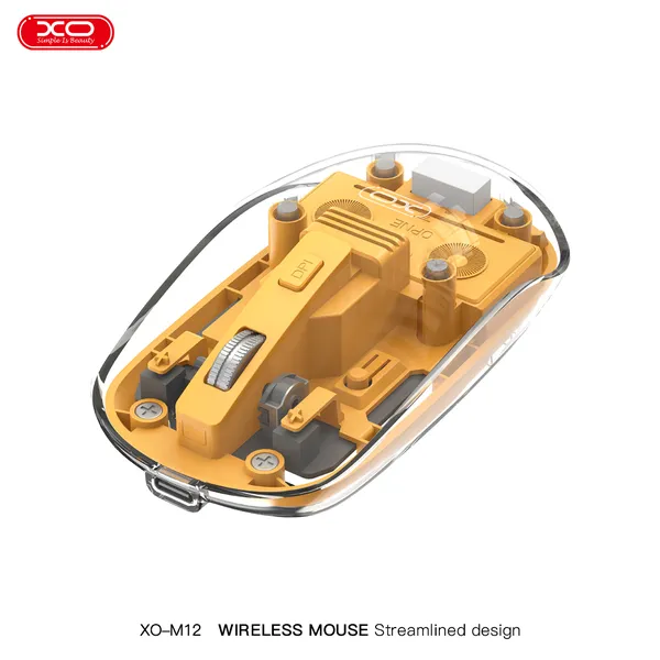 Chuột Wireless XO M12 - Thiết kế trong suốt, DPI cao, sạc pin tiện lợi.