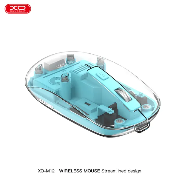 Chuột Wireless XO M12 - Thiết kế trong suốt, DPI cao, sạc pin tiện lợi.