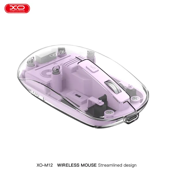 Chuột Wireless XO M12 - Thiết kế trong suốt, DPI cao, sạc pin tiện lợi.