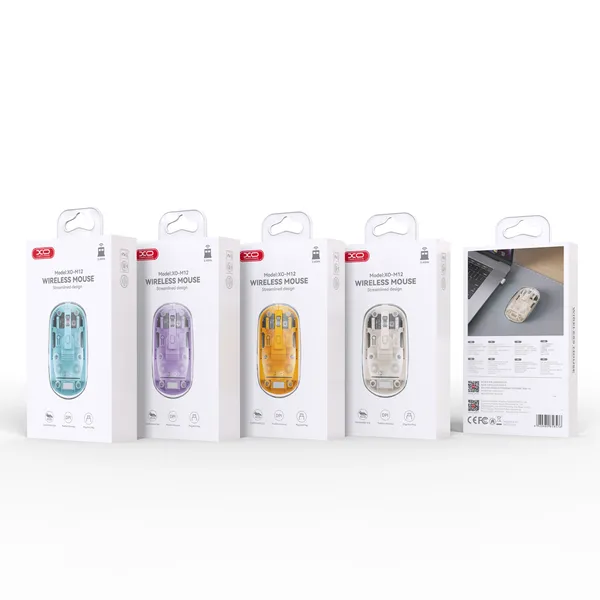 Chuột Wireless XO M12 - Thiết kế trong suốt, DPI cao, sạc pin tiện lợi.