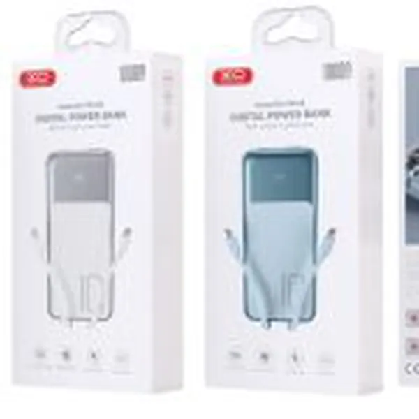 Sạc dự phòng XO PR248 - 10.000mAh, sạc nhanh đa năng, kèm 2 dây