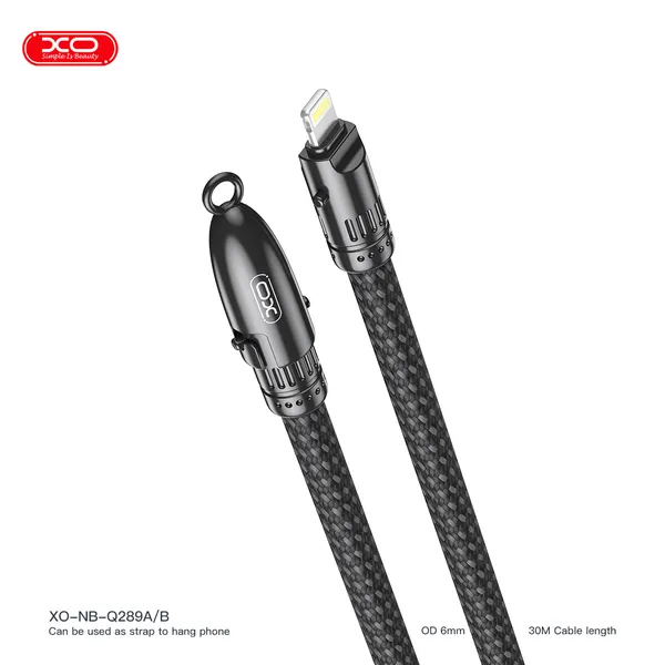 Dây sạc nhanh XO NB Q289 27W - Cáp sạc chất lượng cao, dây sạc bền bỉ, lý tưởng cho sạc dự phòng.