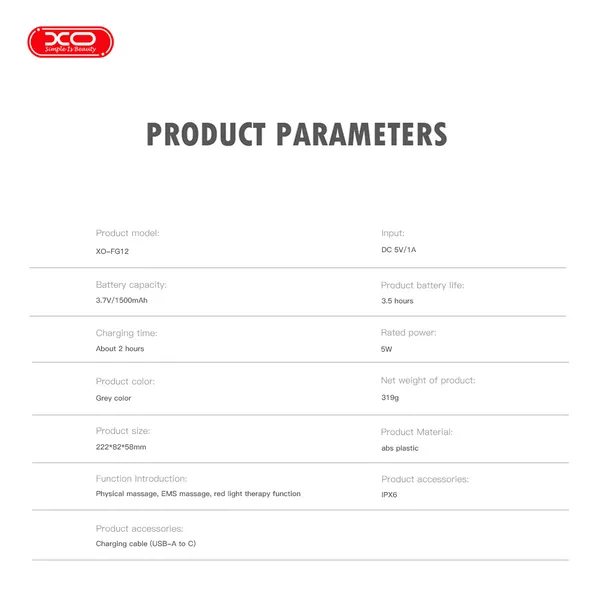 Lược massage thông minh XO FG12 - Đa chức năng, kích thích mọc tóc, thư giãn hiệu quả