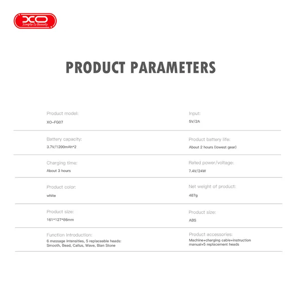 Máy massage cầm tay XO FG07 - Nhỏ gọn, đa năng, massage toàn thân