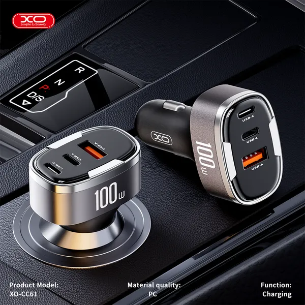 Đầu sạc ô tô XO CC61 100W - Sạc siêu tốc cho mọi thiết bị trên xe.