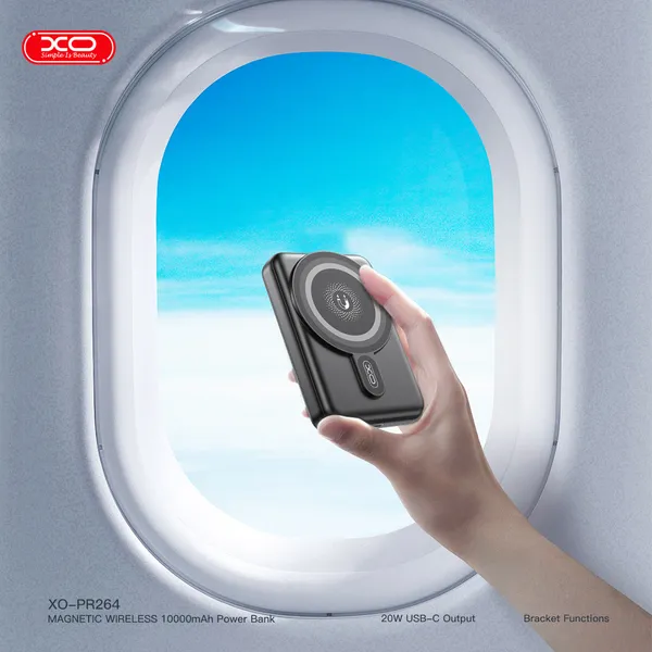 Pin Sạc Dự Phòng Không Dây XO PR264 – Sạc Nhanh, Nhỏ Gọn, Hiện Đại  Công Suất 15W/PD20W - Dung Lượng 10.000mAh