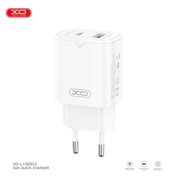 Bộ Sạc Chính Hãng XO L130, Công Suất PD30W, Nhỏ Gọn Nhưng Uy Lực