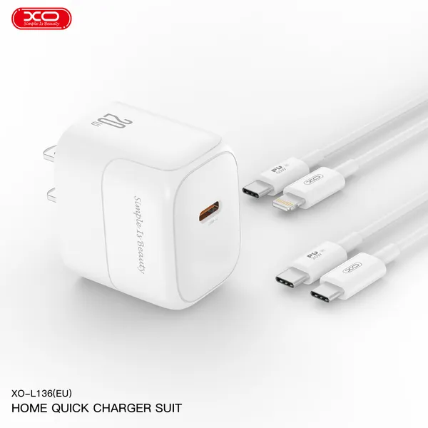 Bộ Sạc Điện Thoại XO L136 Công Suất 20W Sạc Cực Nhanh, Đỉnh Cao Công Nghệ