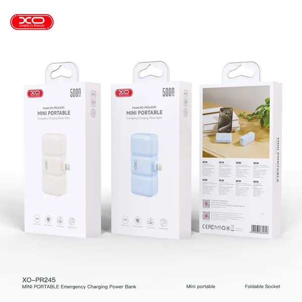 Sở hữu ngay sạc dự phòng nhỏ gọn XO PR245 - Tiện lợi, có dây cáp đi kèm