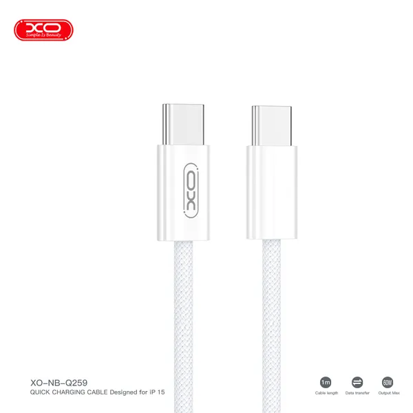 Dây Sạc Điện Thoại XO Q259, Với Khả Năng Sạc Nhanh Chuyên Dùng Cho Iphone 15