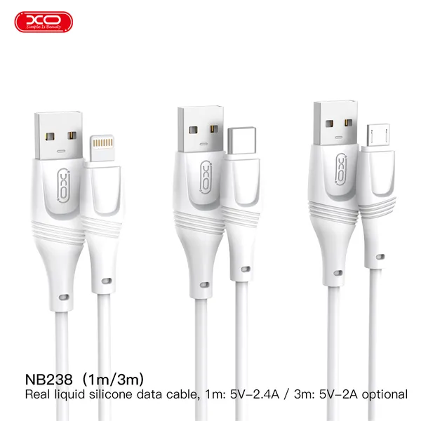 Dây Sạc Điện Thoại XO NB238- Dài 1M, Sạc Nhanh, Truyền Dữ Liệu Hiệu Quả