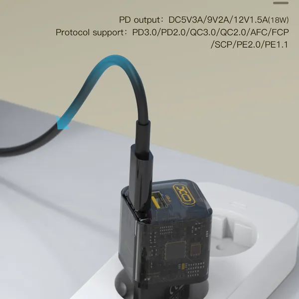 Củ sạc 30W XO CE05 - Bộ sạc nhanh đa năng 2 cổng, tương thích mọi thiết bị