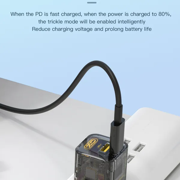 Củ sạc 30W XO CE05 - Bộ sạc nhanh đa năng 2 cổng, tương thích mọi thiết bị