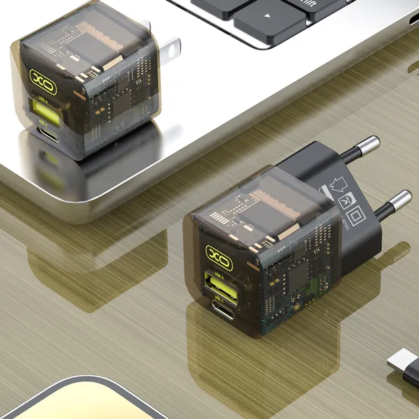 Củ sạc 30W XO CE05 - Bộ sạc nhanh đa năng 2 cổng, tương thích mọi thiết bị