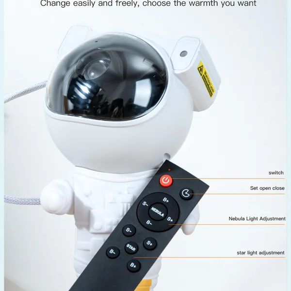 Đèn chiếu bầu trời sao hình phi hành gia XO CF1 - Chiếu ngân hà, điều khiển từ xa