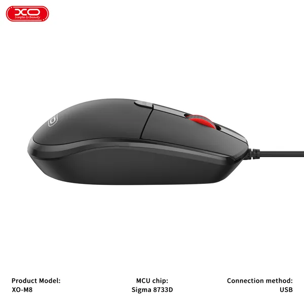Chuột Có Dây Đa Năng XO M8 Bền Bỉ, DPI Cao, Giá Rẽ Cắm Vào Là Chạy