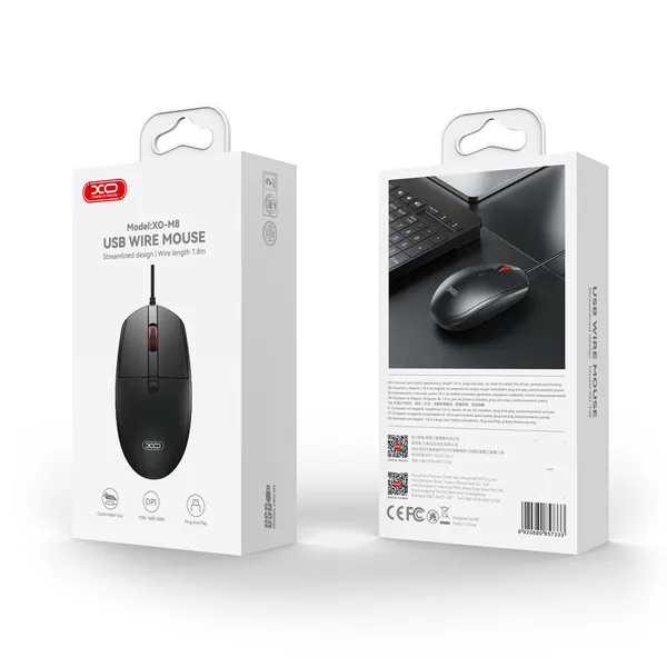 Chuột Có Dây Đa Năng XO M8 Bền Bỉ, DPI Cao, Giá Rẽ Cắm Vào Là Chạy