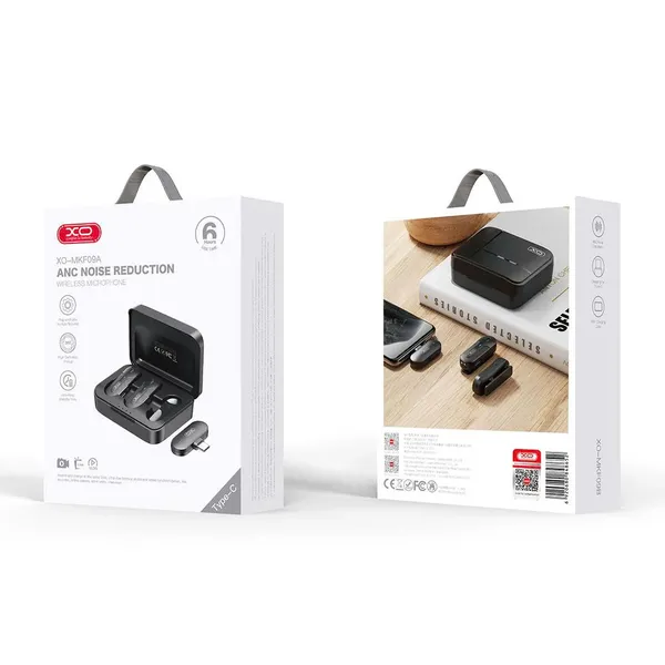 Combo 2 MIC Thu Âm Không Dây XO MKF09A – Giải Pháp Hoàn Hảo Cho Thu Âm Chuyên Nghiệp, Microphone Cài Áo