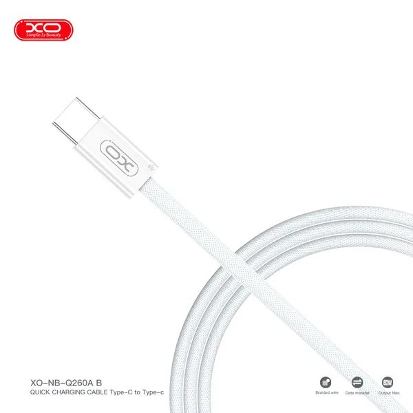 Dây Sạc Điện Thoại XO Q260 Công Suất 60W– Sạc Nhanh Tựa Gió, Độ Bền Tựa Thép