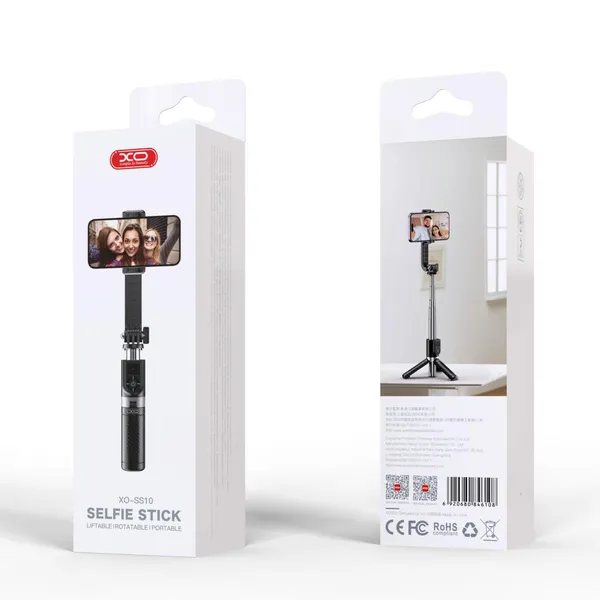 Gậy Chụp Ảnh Bluetooth Kèm Giá Đỡ XO SS10 - Gậy Selfie Đa Năng, Có Điều Kiển Từ Xa