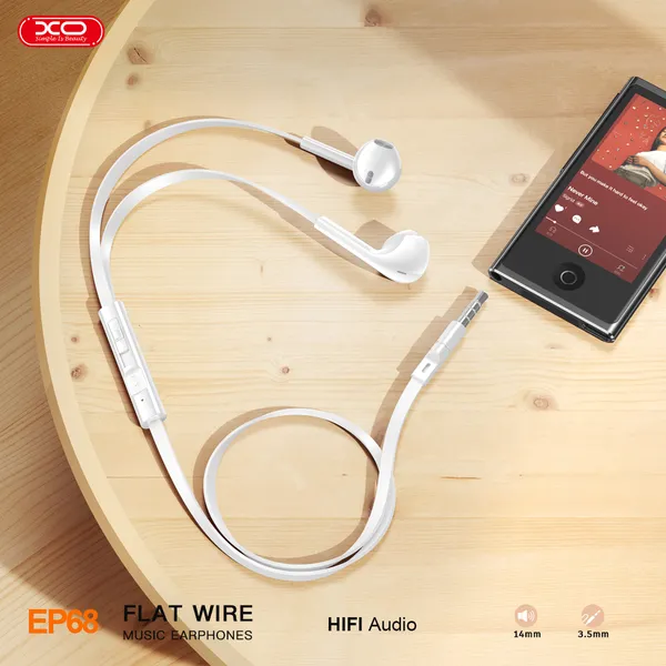 Tai nghe có dây XO EP68 - Jack 3.5mm, âm thanh sống động, giá rẻ