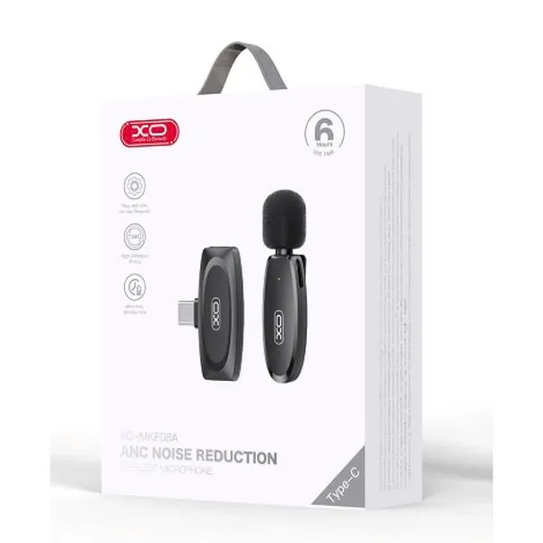 MIC Thu Âm Không Dây XO MKF08 – Đỉnh Cao Công Nghệ Thu Âm Chuyên Nghiệp, Microphone Cài Áo Chân Type C / Lighting