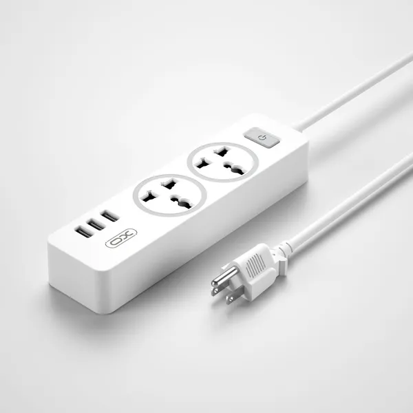 Ổ Điện XO WL04 (US) Công Suất 10A 3 Cổng USB Dài 1.8M