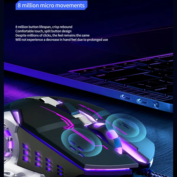 Chuột Laptop XO M10 - 6 Nút Chức Năng, Dành Cho Game Thủ Và Văn Phòng