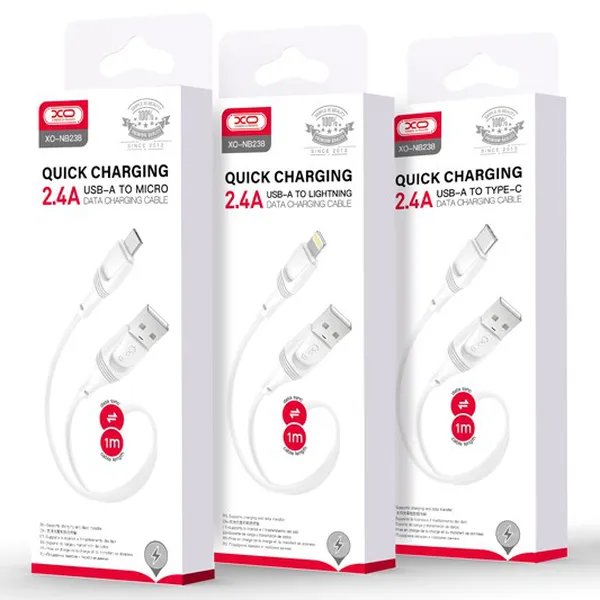 Dây Sạc Điện Thoại XO NB238- Dài 1M, Sạc Nhanh, Truyền Dữ Liệu Hiệu Quả