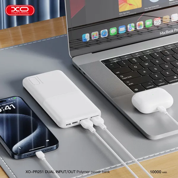 Sạc Dự Phòng XO PR251 - Nguồn Năng Lượng Bền Bỉ, Đồng Hành Mọi Lúc. Pin Dự Phòng Dung Lượng 10.000 mAh