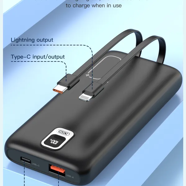 Sạc Dự Phòng XO PR184 10.000 mAh,  Hỗ Trợ Sạc Nhanh, Kích Thước Nhỏ Gọn