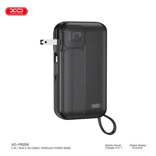 Pin Sạc Dự Phòng XO PR259 – Đỉnh Cao Công Nghệ, Sạc Nhanh PD22.5W, PD20W, Kèm Bộ Sạc Type C / Lighting