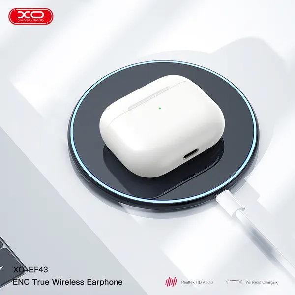 Tai nghe Airpod XO EF43 ENC Đầy Đủ Chức Năng, Chống Ồn, Pin Lâu. Hàng Chính Hãng