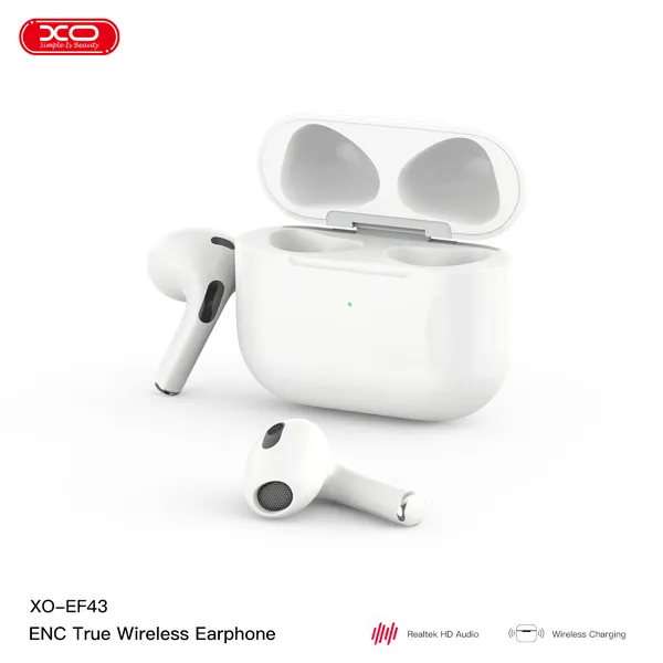 Tai nghe Airpod XO EF43 ENC Đầy Đủ Chức Năng, Chống Ồn, Pin Lâu. Hàng Chính Hãng