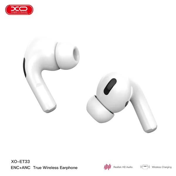Tai Nghe Airpod ANC XO ET33 Sạc Không Dây, Sạc Nhanh, Nghe Lâu, Đầy Đủ Chức Năng