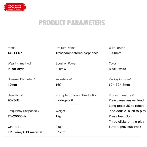 Nghe Nhạc Cực Đã Với Tai Nghe Có Dây Jack 3.5 XO EP67 - Đeo Vào Là Phê Luôn