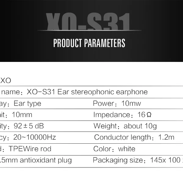 Tai Nghe Có Dây Iphone Jack 3.5mm XO S31 Chính Hãng Cắm Vào Là Phiêu, Nhạc Hay Giọng Rõ Như Lời Tỏ Tình