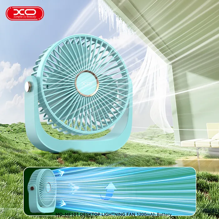Quạt mini để bàn XO MF101 - Pin 1200mAh, xoay 180°, 5 cấp gió