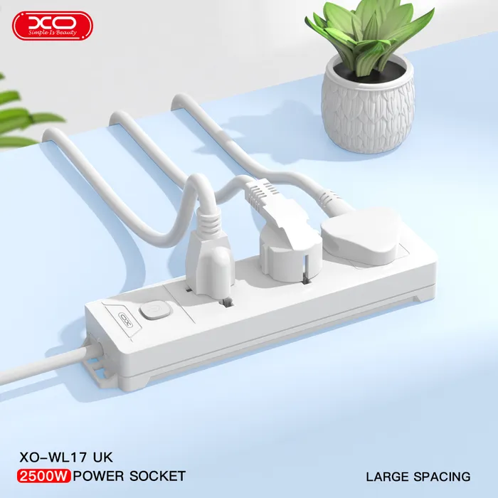 Ổ điện XO WL17 (US) - Công suất 2500W, dây 2m, chất lượng an toàn tuyệt đối