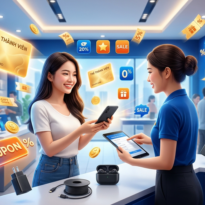 Chương trình thành viên Quốc Duy Mobile tích điểm đổi quà cực khủng
