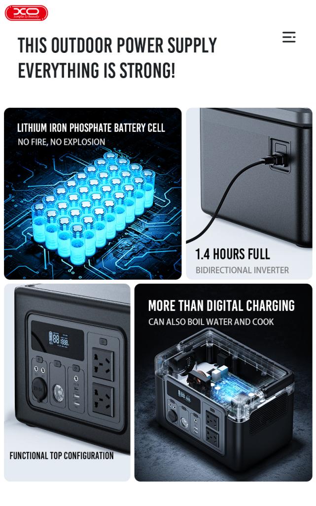 Trạm Lưu Trữ Cao Cấp XO PSA700 192.000mAh (614.4Wh) Trạm Lưu Trữ Cao Cấp XO PSA700 192.000mAh (614.4Wh)