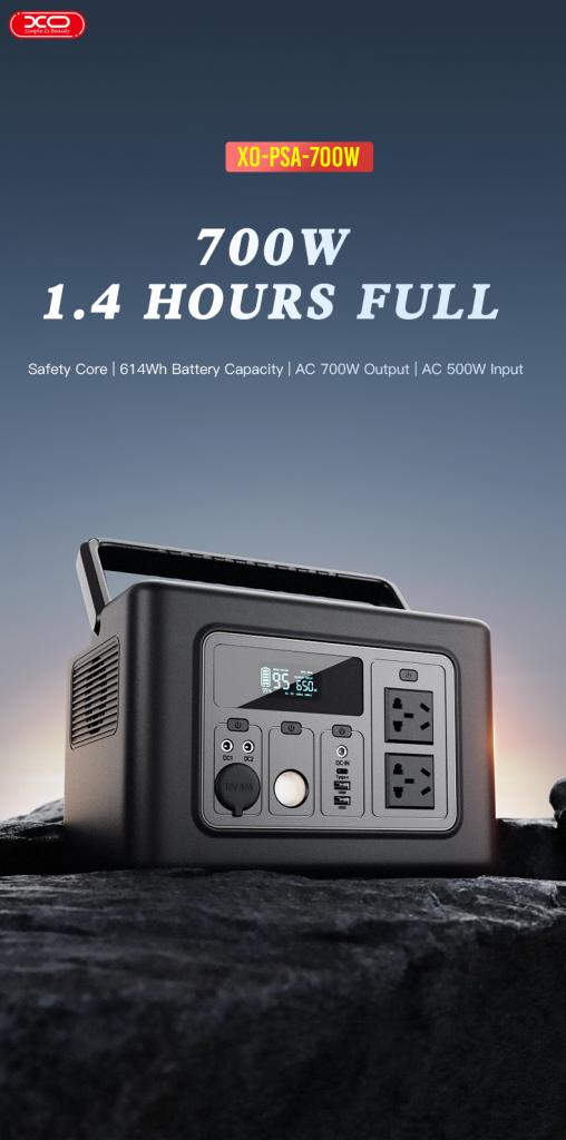 Trạm Năng Lượng Công Suất Lớn XO PSA700 192.000mAh (614.4Wh) Trạm Năng Lượng Công Suất Lớn XO PSA700 192.000mAh (614.4Wh)