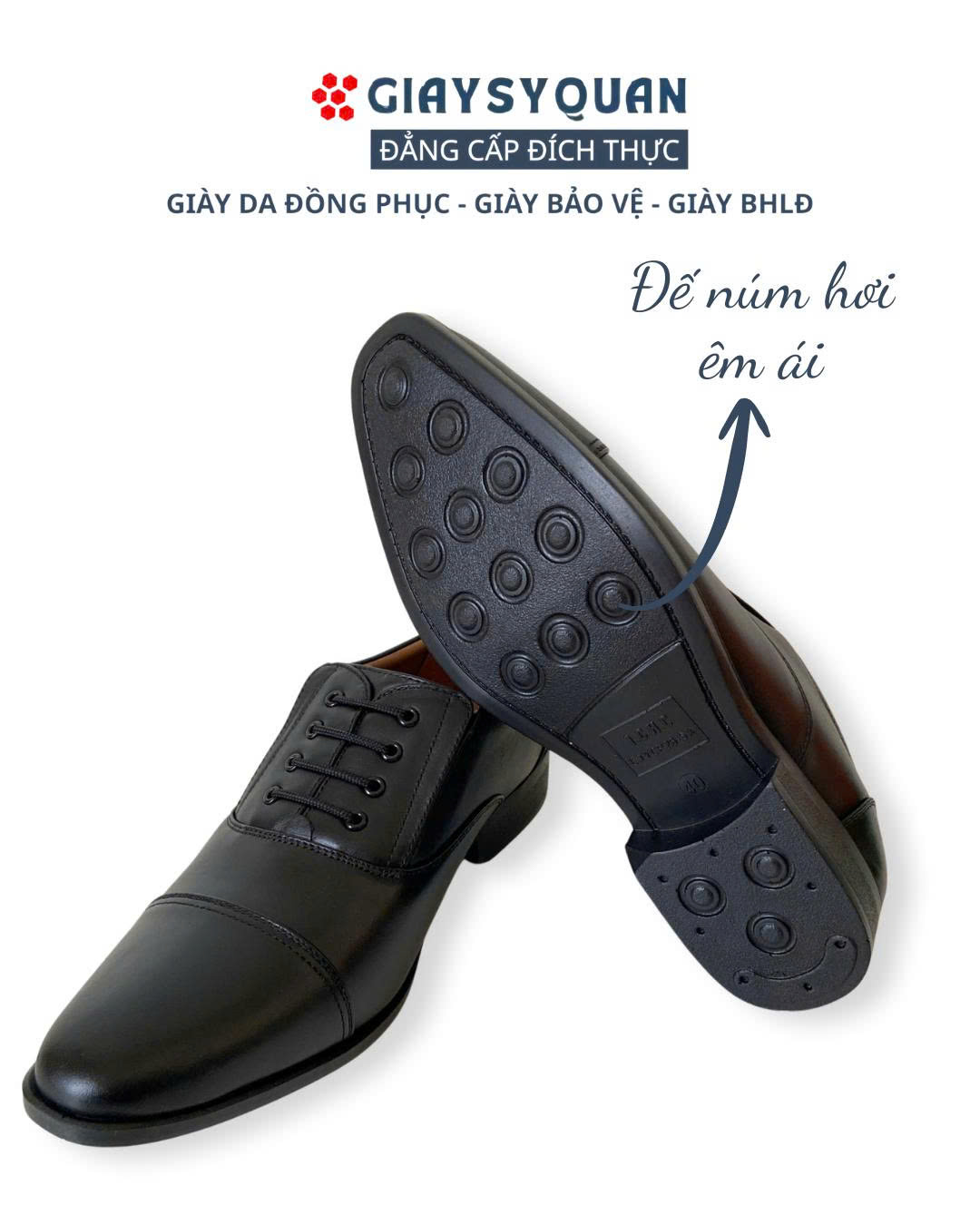 Đế hơi đàn hồi êm ái, chống trượt: