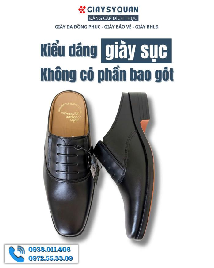 ASECO 32 1061 có kiểu dáng giày sục không có phần bao gót phía sau