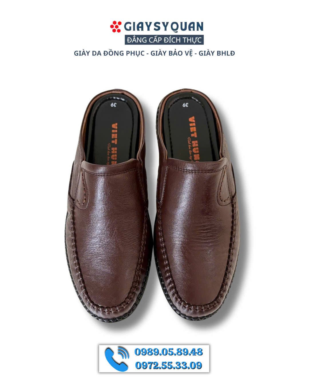 Giày sục nam da thật rất được phái mạnh ưa chuộng