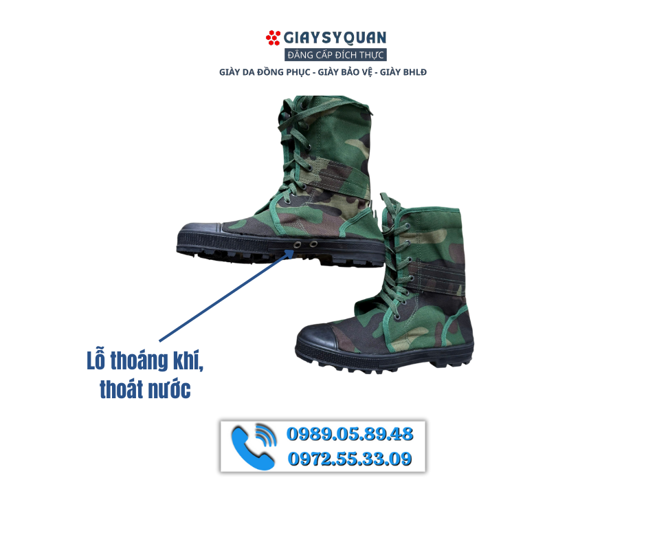 Lỗ thoáng khí, thoát nước không lo bị bí chân khi mang cả ngày