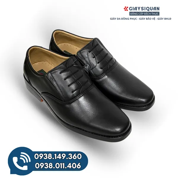 Giày Da Nam ASECO 32 - Mã 535 (Kiểu Giày Sĩ Quan Cấp Tướng đế vàng )