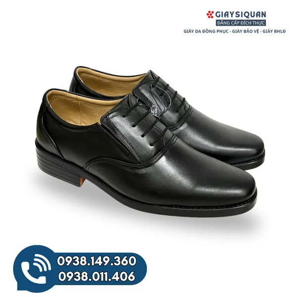 Giày Da Nam ASECO 32 - Mã 535 (Kiểu Giày Sĩ Quan Cấp Tướng đế vàng )