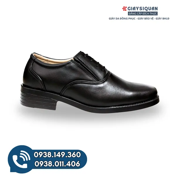 Giày Da Nam ASECO 32 - Mã 535 (Kiểu Giày Sĩ Quan Cấp Tướng đế vàng )